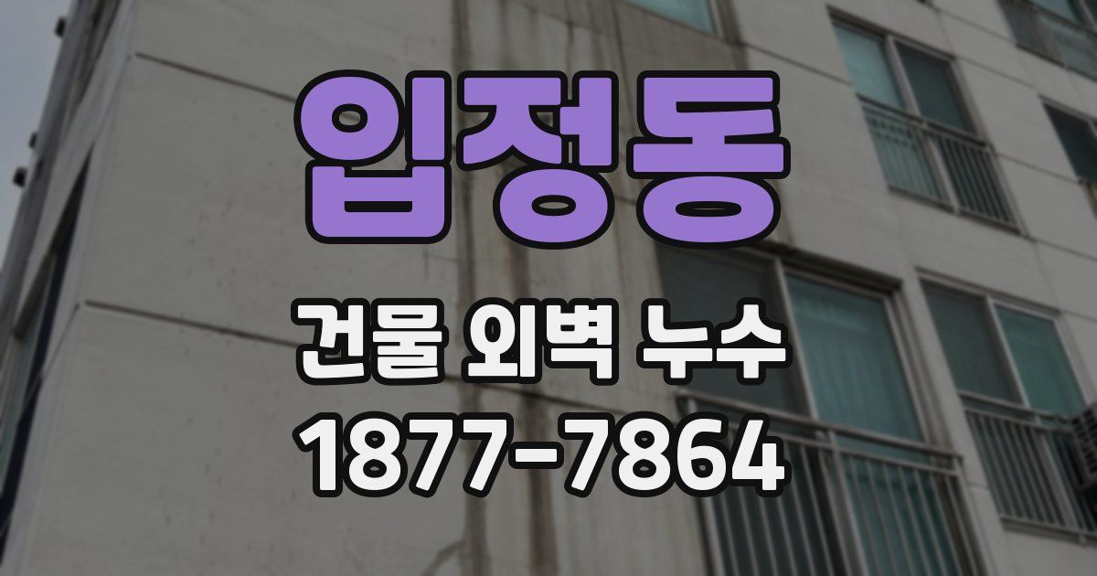 입정동 건물 외벽 누수
