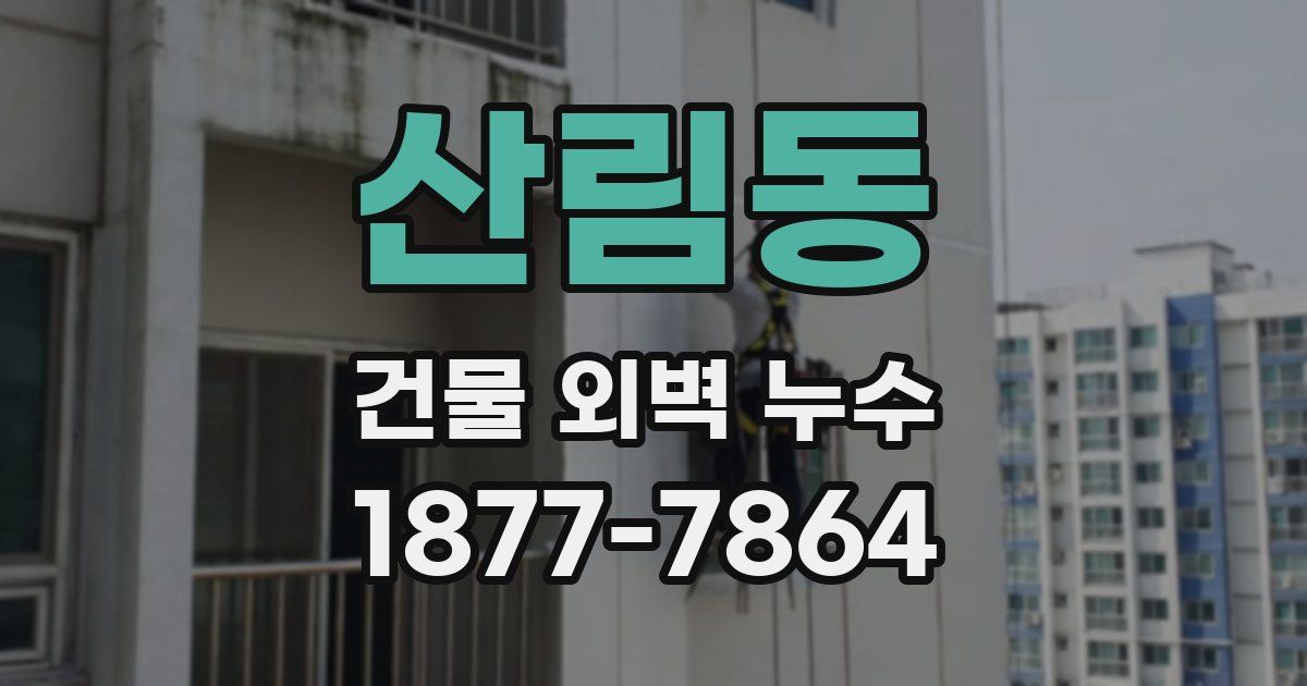 산림동 건물 외벽 누수