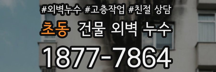 초동 건물 외벽 누수