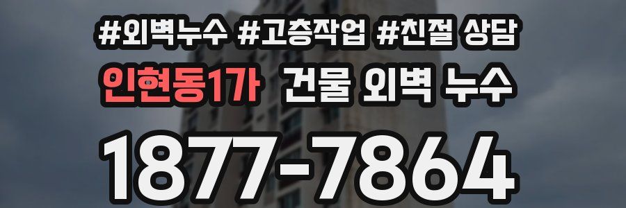인현동1가 건물 외벽 누수