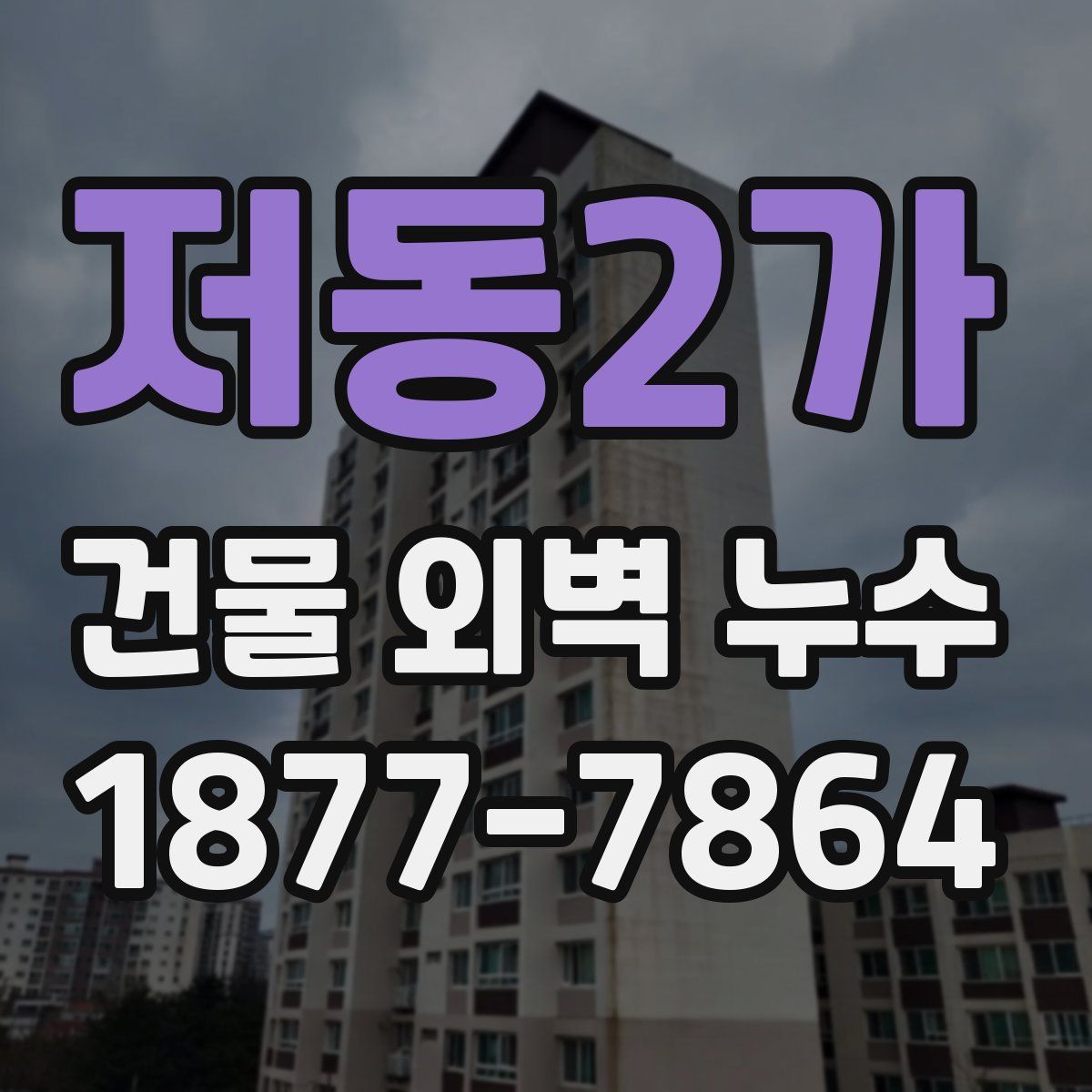 저동2가 건물 외벽 누수