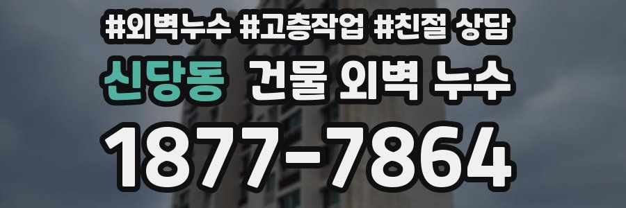 신당동 건물 외벽 누수