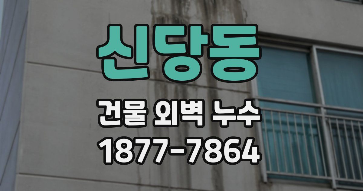 신당동 건물 외벽 누수