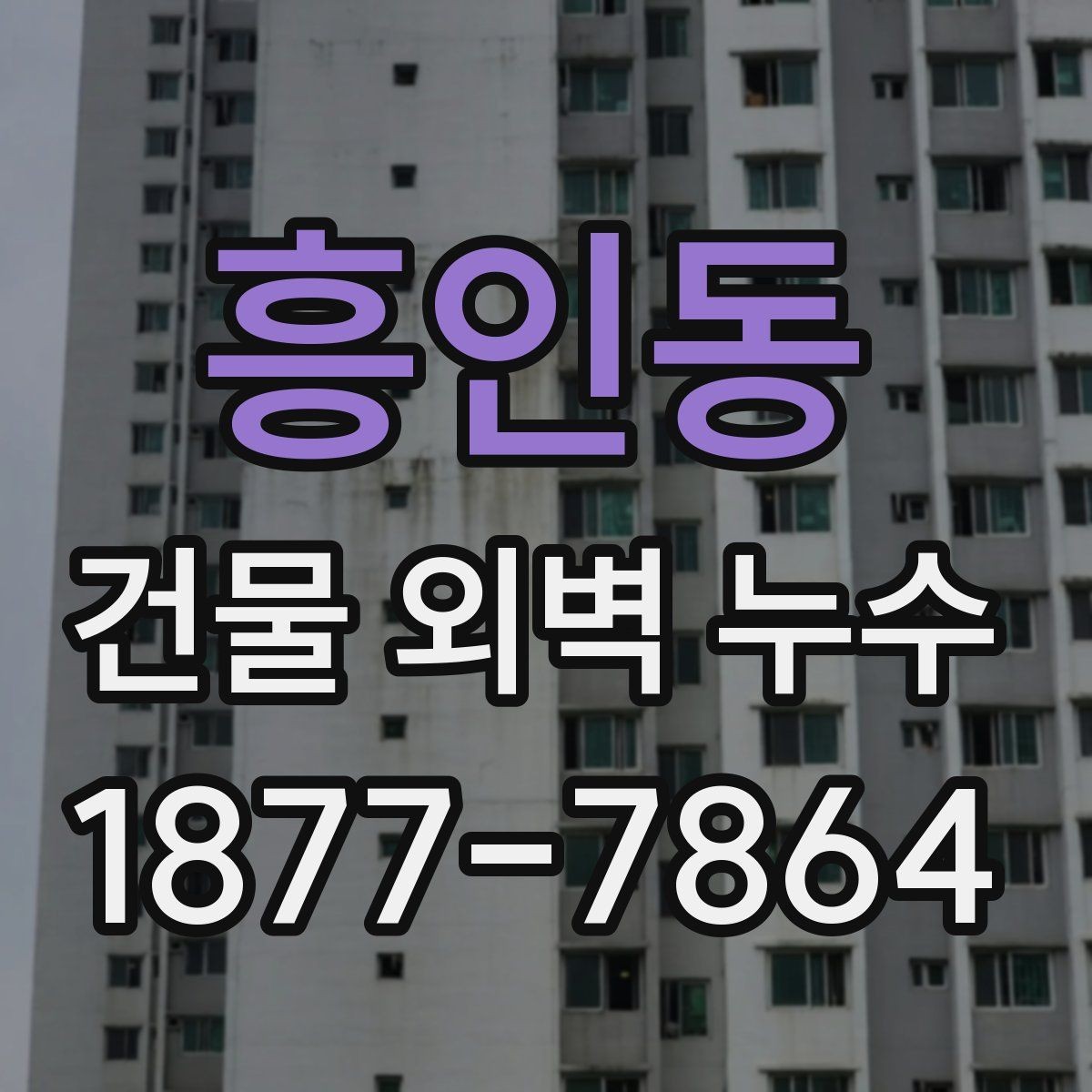흥인동 건물 외벽 누수 현장 확인 시 유용한 체크 항목