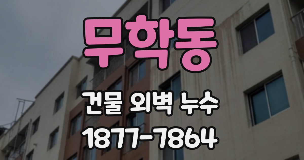 무학동 건물 외벽 누수