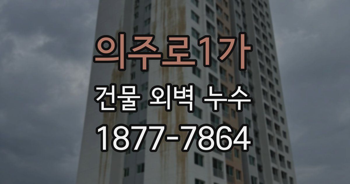 의주로1가 건물 외벽 누수