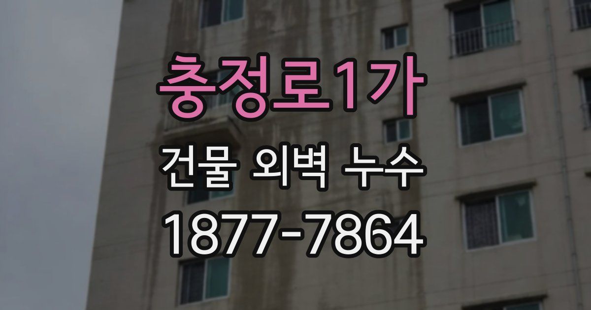 충정로1가 건물 외벽 누수
