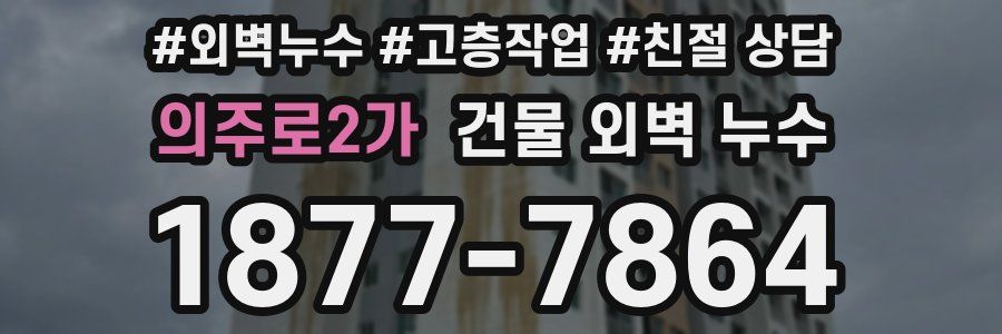 의주로2가 건물 외벽 누수