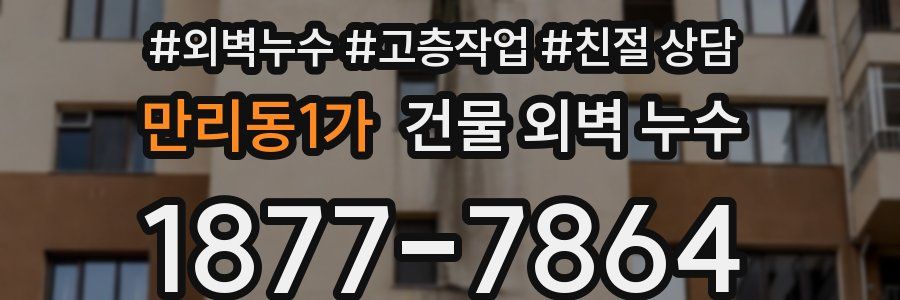 만리동1가 건물 외벽 누수