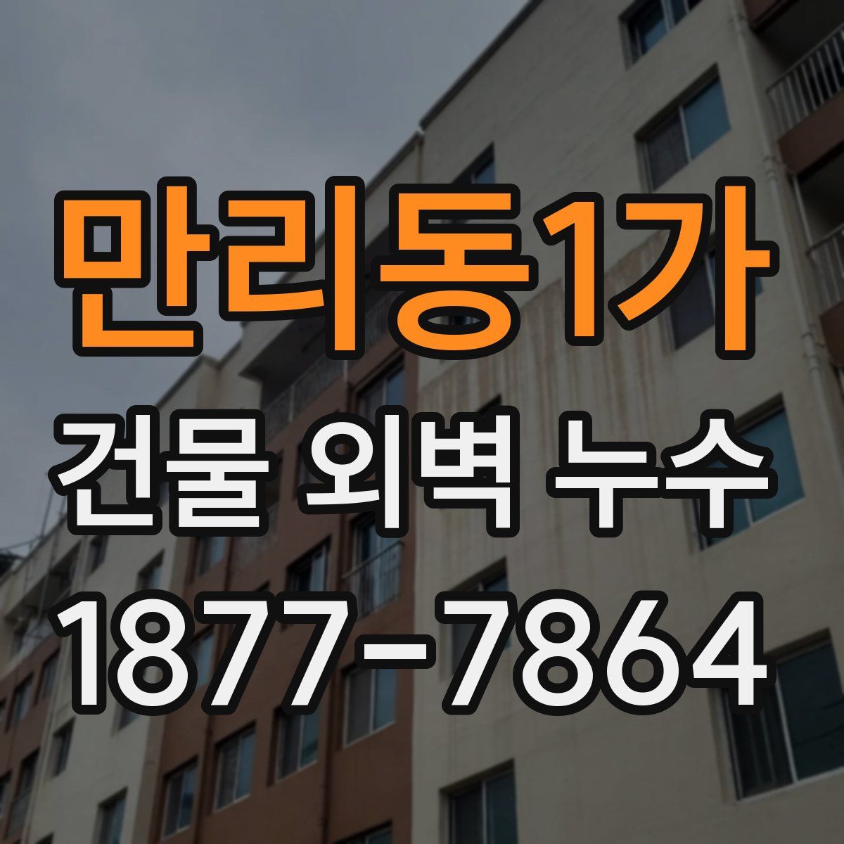 만리동1가 건물 외벽 누수