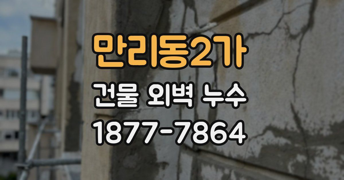 만리동2가 건물 외벽 누수