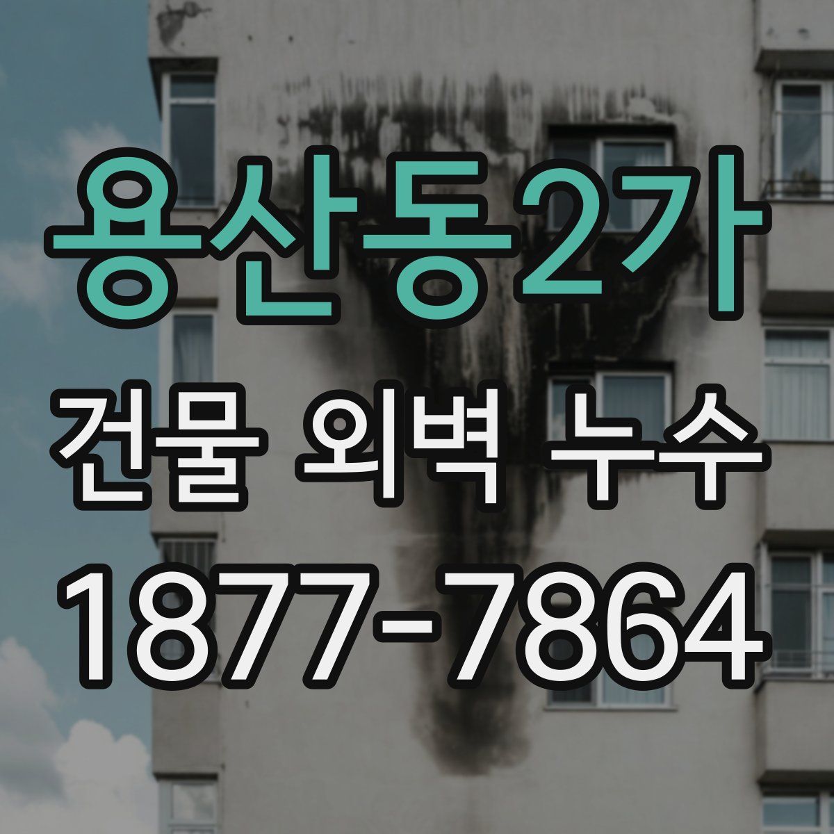 용산동2가 건물 외벽 누수
