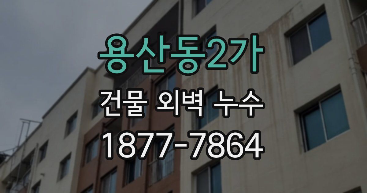 용산동2가 건물 외벽 누수