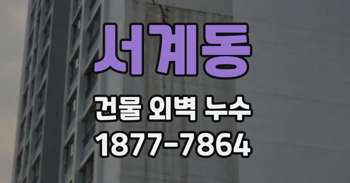 서계동 건물 외벽 누수
