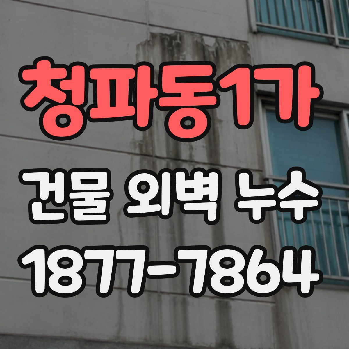 청파동1가 건물 외벽 누수