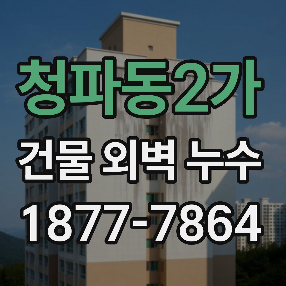 청파동2가 건물 외벽 누수