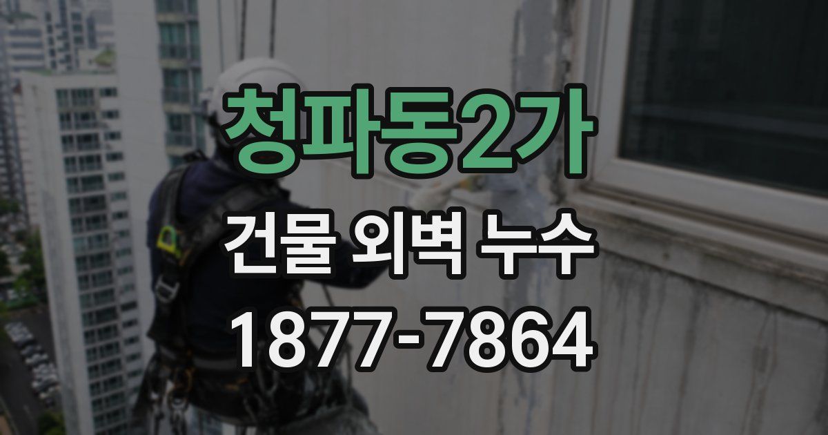 청파동2가 건물 외벽 누수