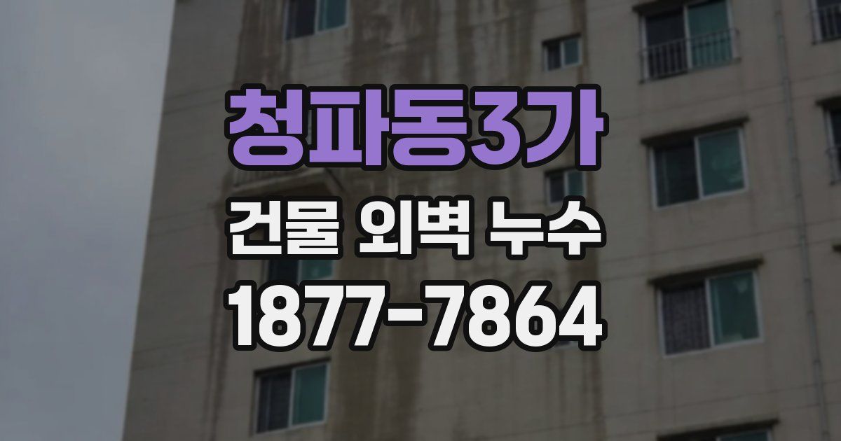 청파동3가 건물 외벽 누수
