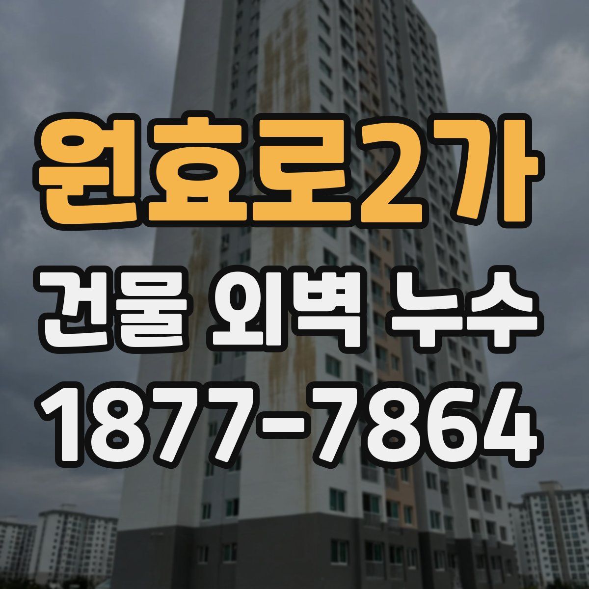 원효로2가 건물 외벽 누수
