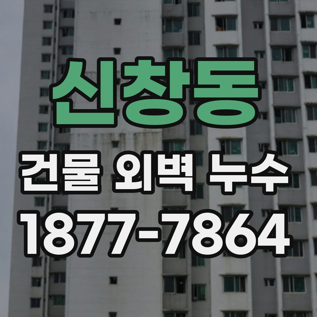 신창동 건물 외벽 누수