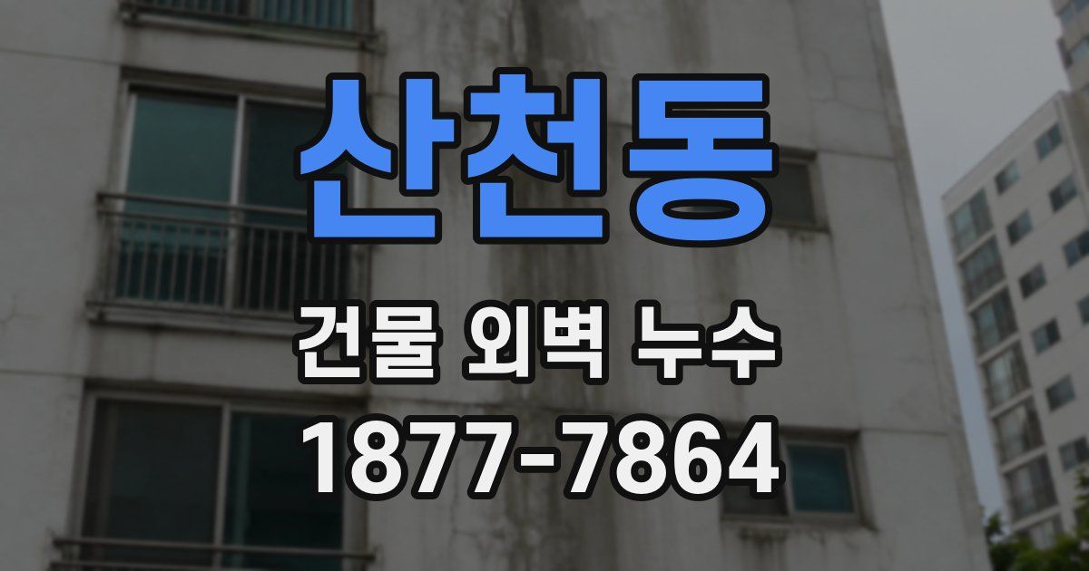 산천동 건물 외벽 누수