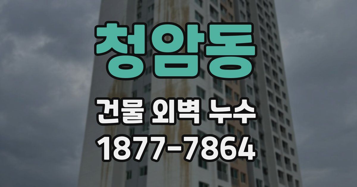 청암동 건물 외벽 누수