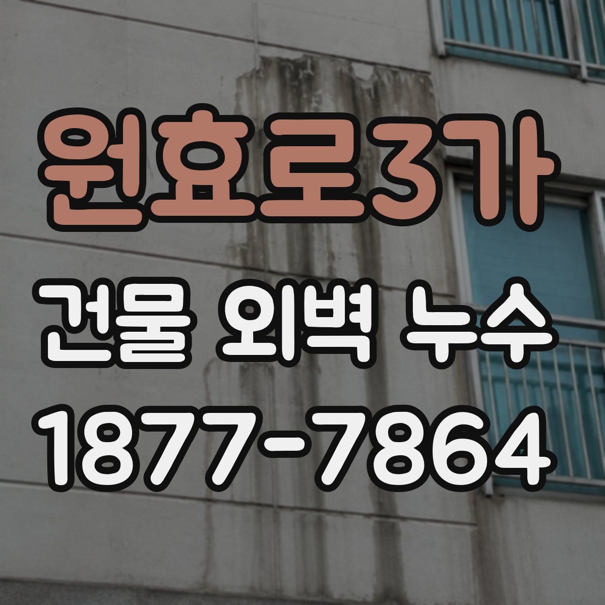 원효로3가 건물 외벽 누수