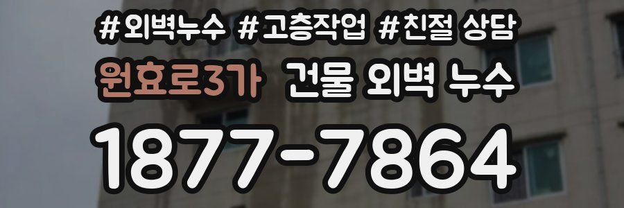 원효로3가 건물 외벽 누수