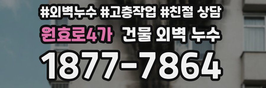 원효로4가 건물 외벽 누수