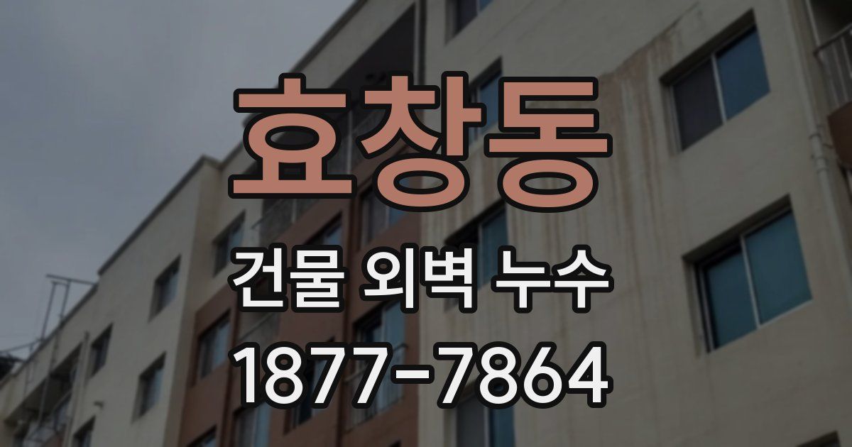 효창동 건물 외벽 누수