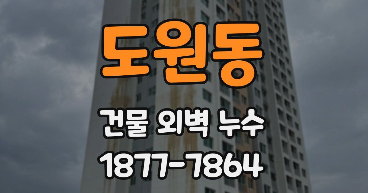 도원동 건물 외벽 누수