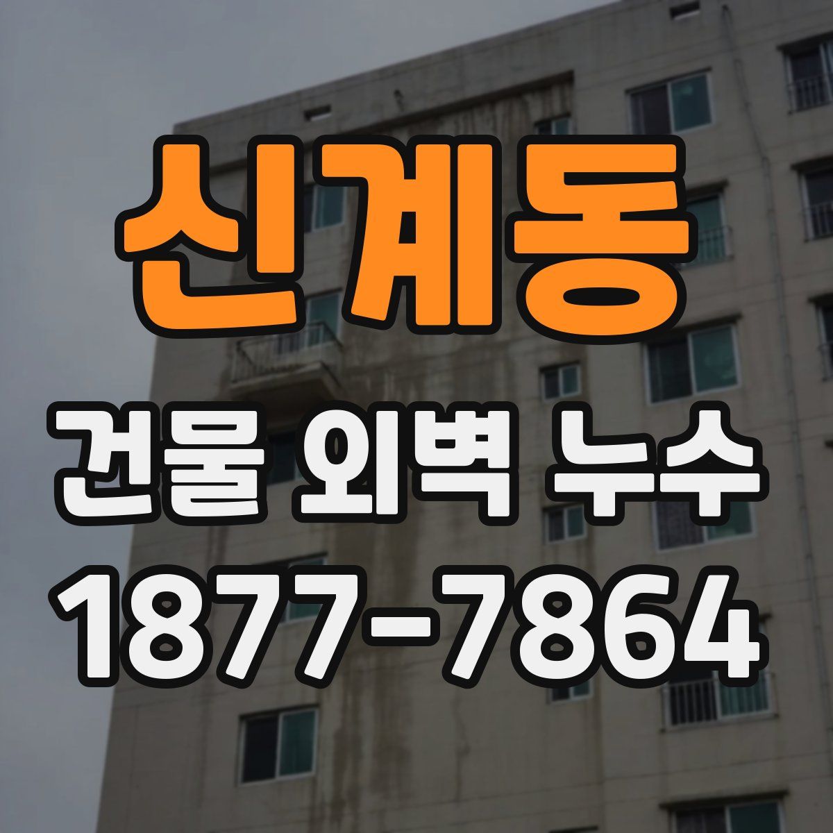 신계동 건물 외벽 누수