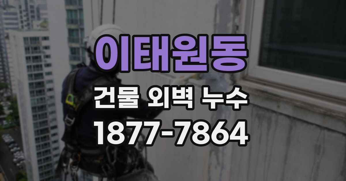이태원동 건물 외벽 누수