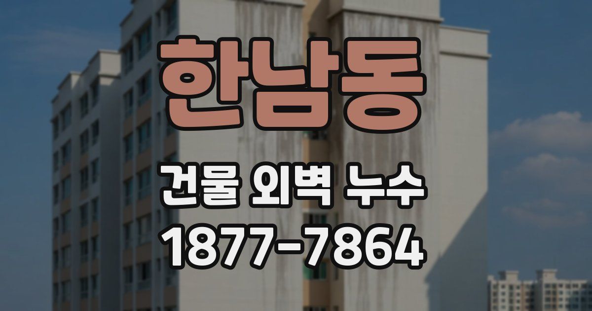 한남동 건물 외벽 누수