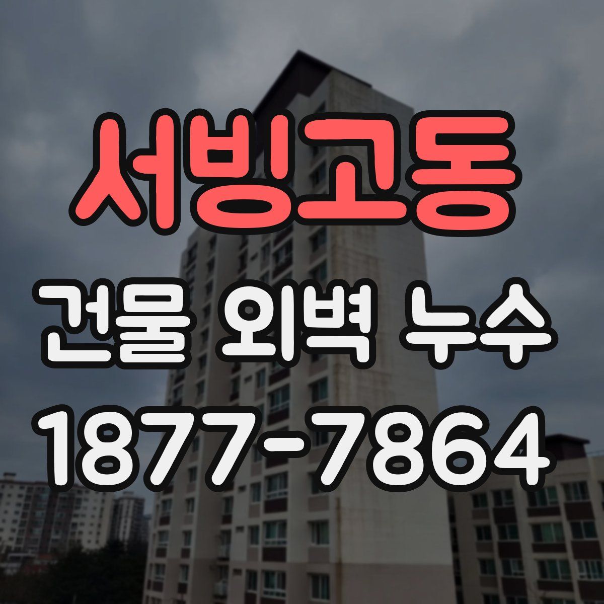 서빙고동 건물 외벽 누수