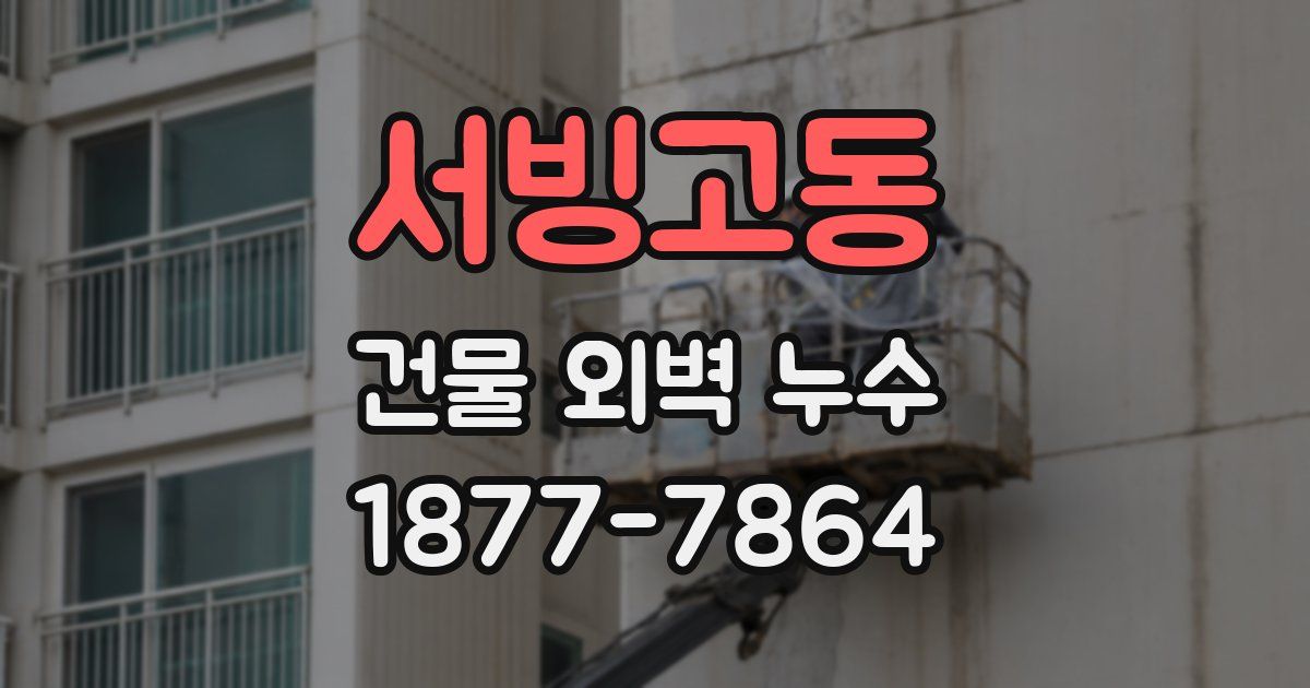 서빙고동 건물 외벽 누수