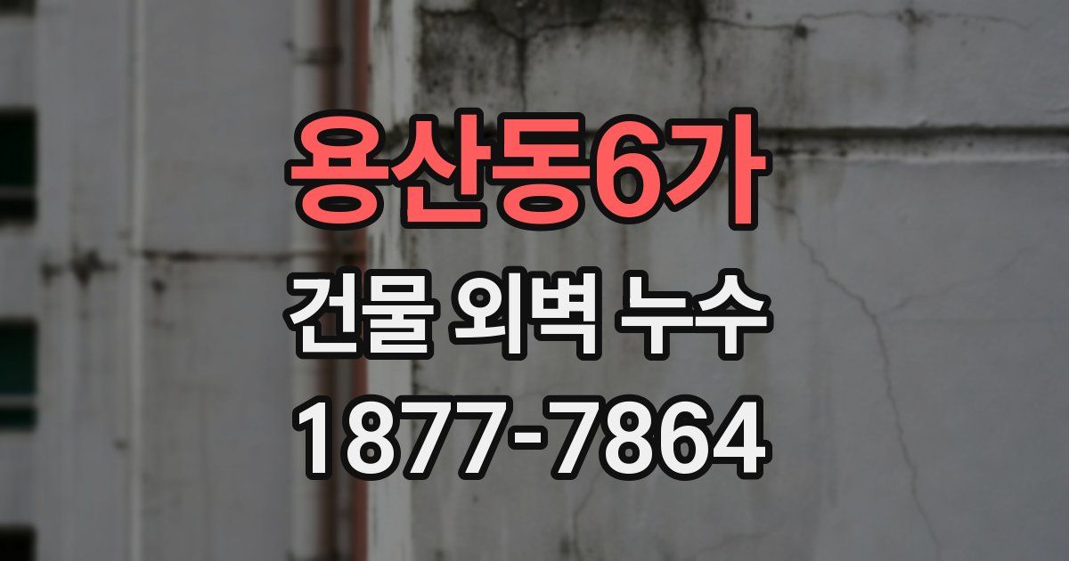 용산동6가 건물 외벽 누수