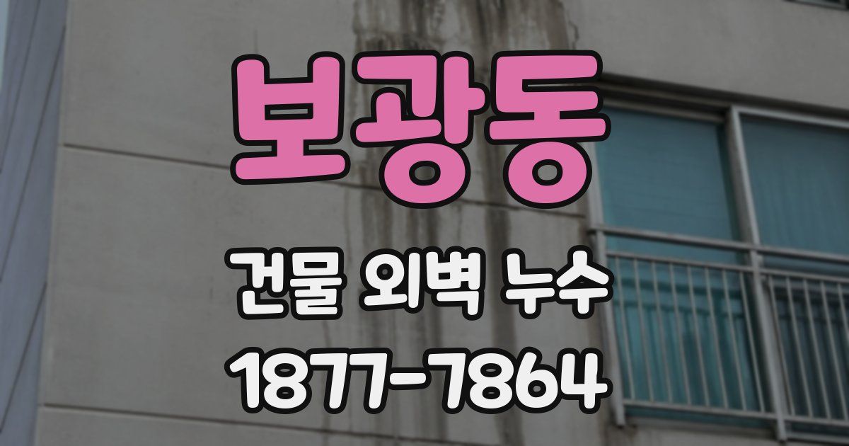 보광동 건물 외벽 누수