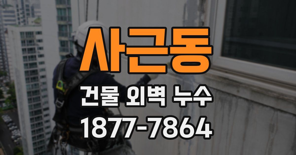 사근동 건물 외벽 누수
