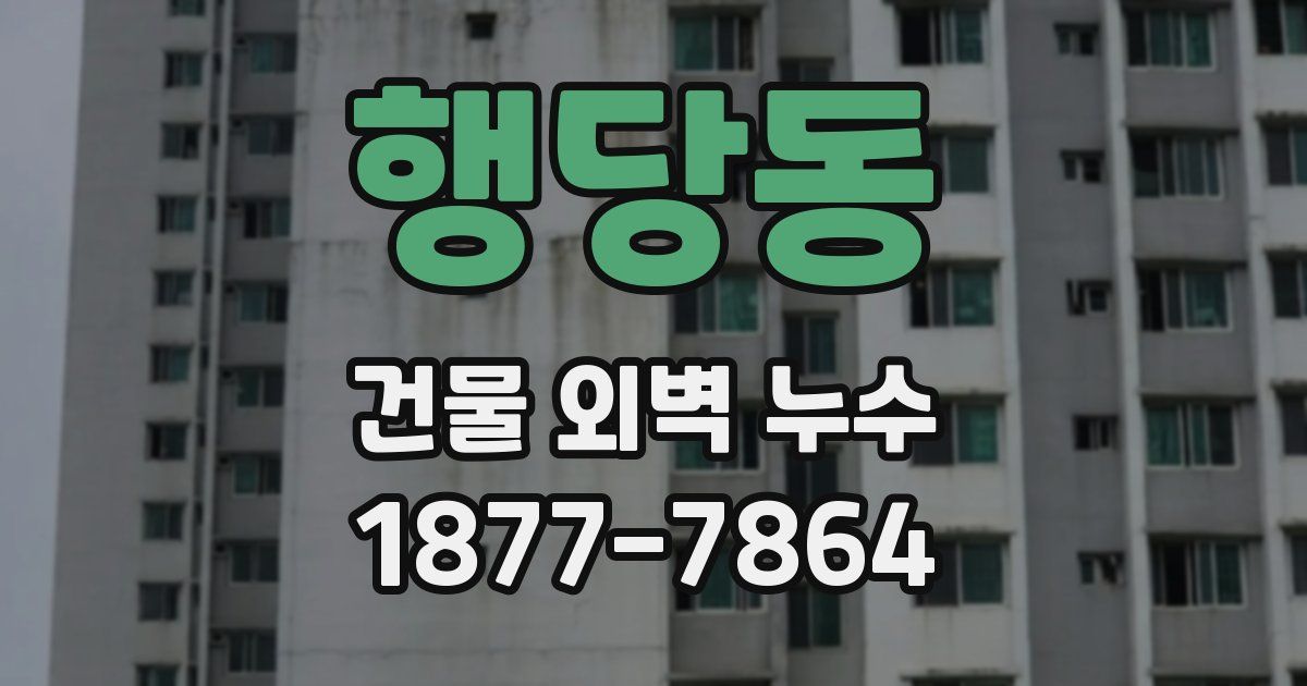 행당동 건물 외벽 누수