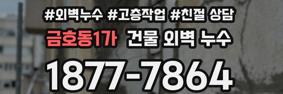 금호동1가 건물 외벽 누수