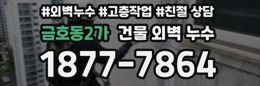 금호동2가 건물 외벽 누수