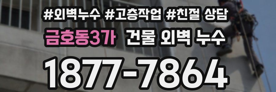 금호동3가 건물 외벽 누수