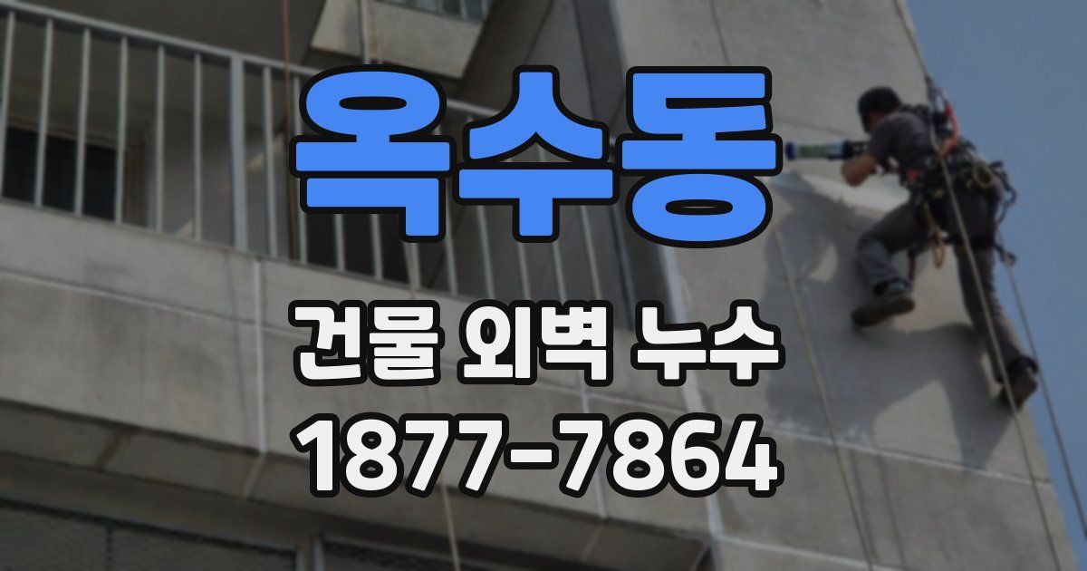 옥수동 건물 외벽 누수