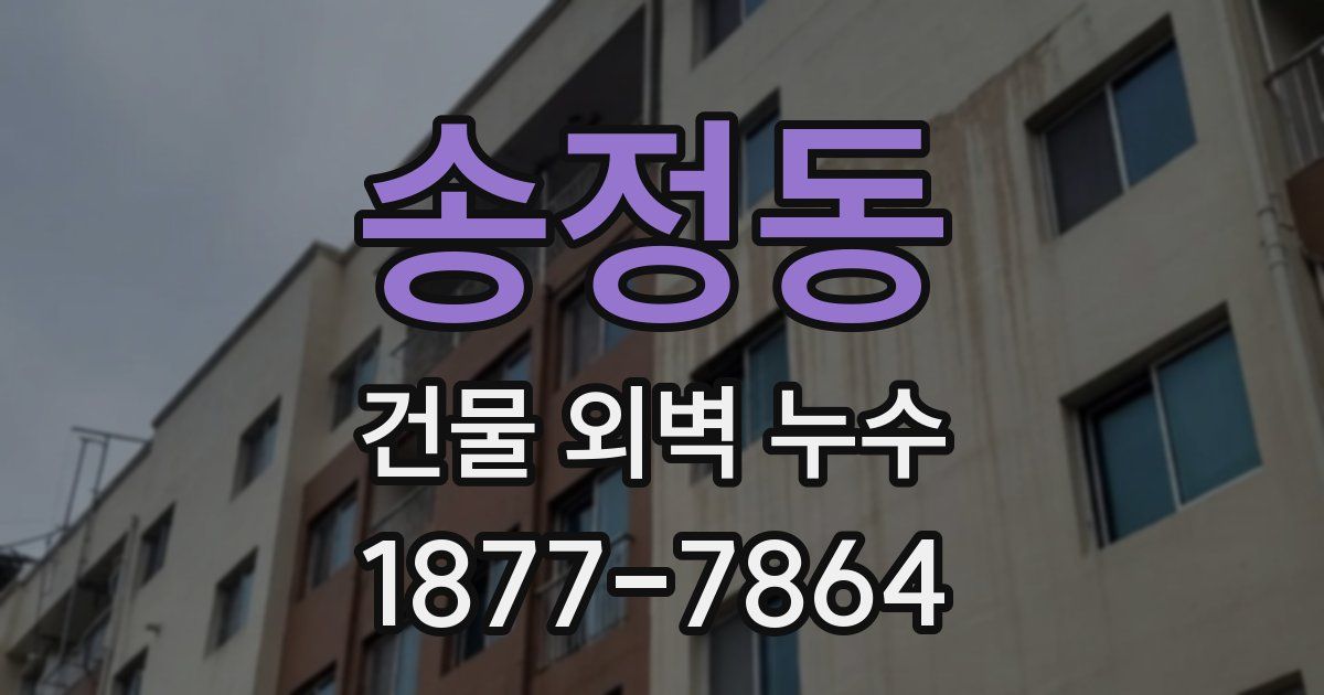송정동 건물 외벽 누수