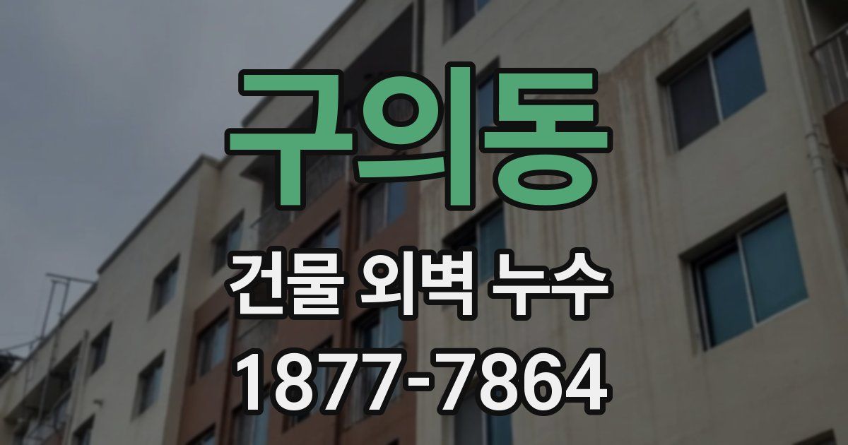 구의동 건물 외벽 누수