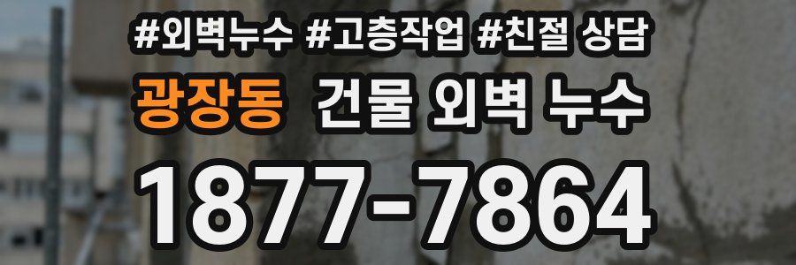 광장동 건물 외벽 누수