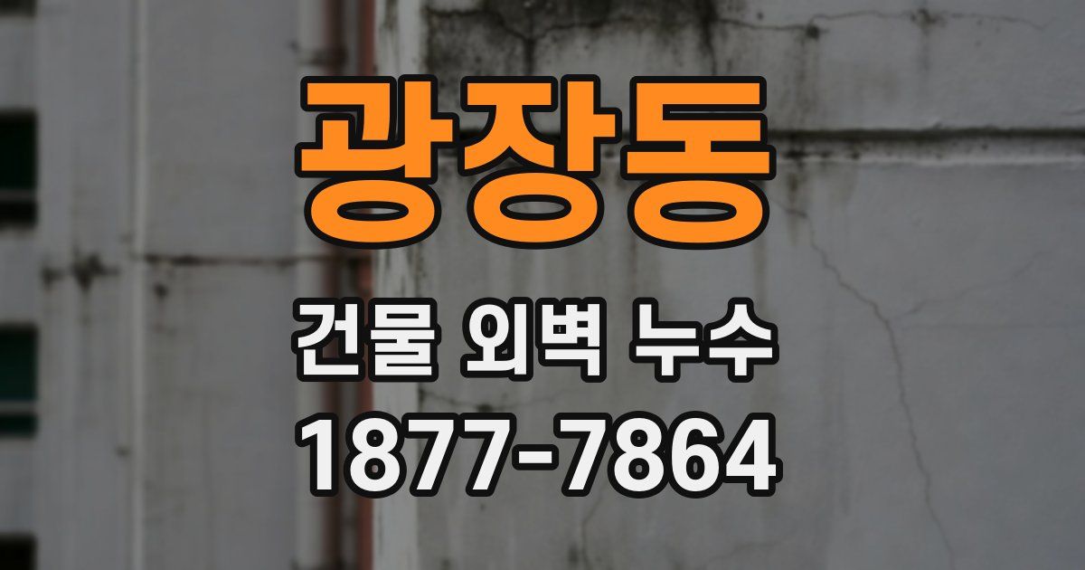 광장동 건물 외벽 누수