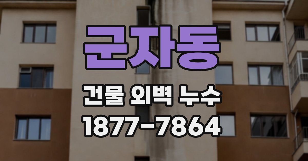 군자동 건물 외벽 누수