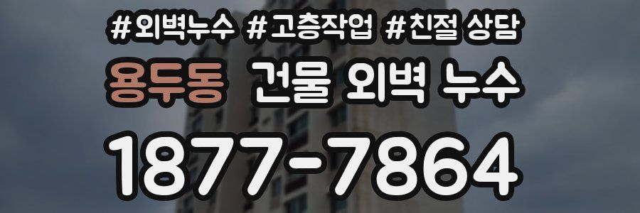 용두동 건물 외벽 누수